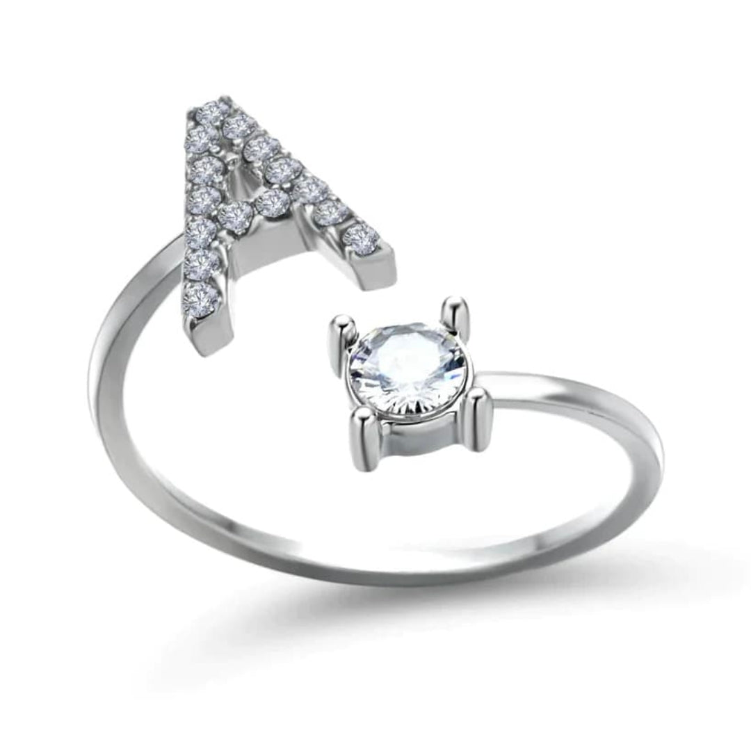 Initial Zirconic Alphabet Ring – Personalized Jewelry