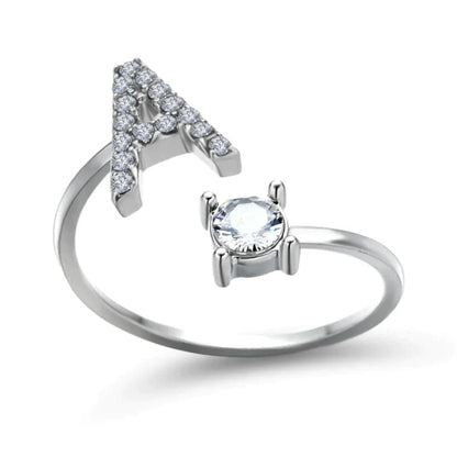 Initial Zirconic Alphabet Ring – Personalized Jewelry