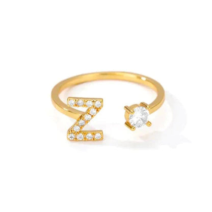 Initial Zirconic Alphabet Ring – Personalized Jewelry