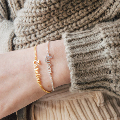 Gold Plated Customize Name Ladybirds Curb Bracelet
