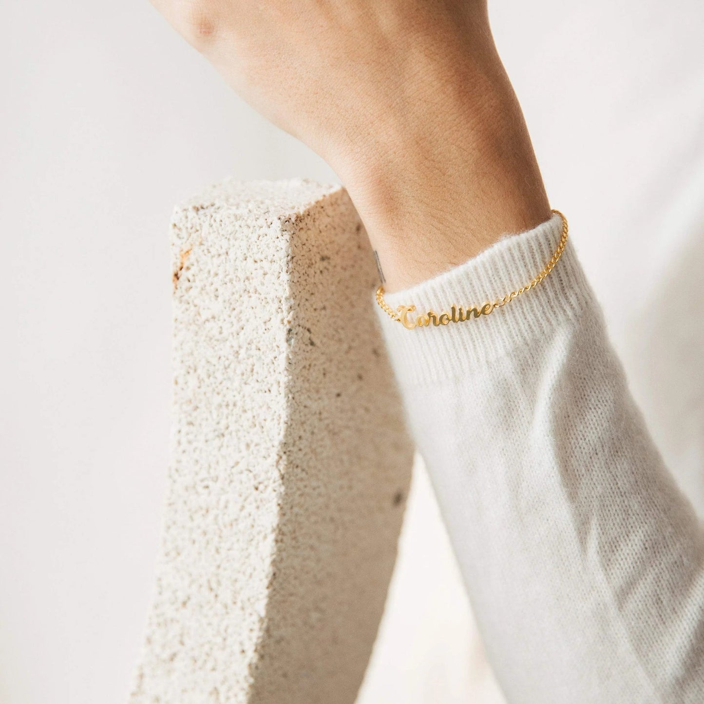 Gold Plated Customize Name Ladybirds Curb Bracelet