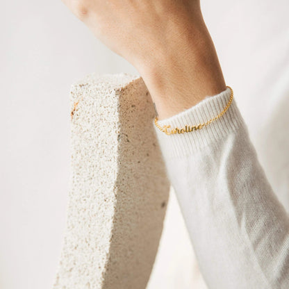 Gold Plated Customize Name Ladybirds Curb Bracelet