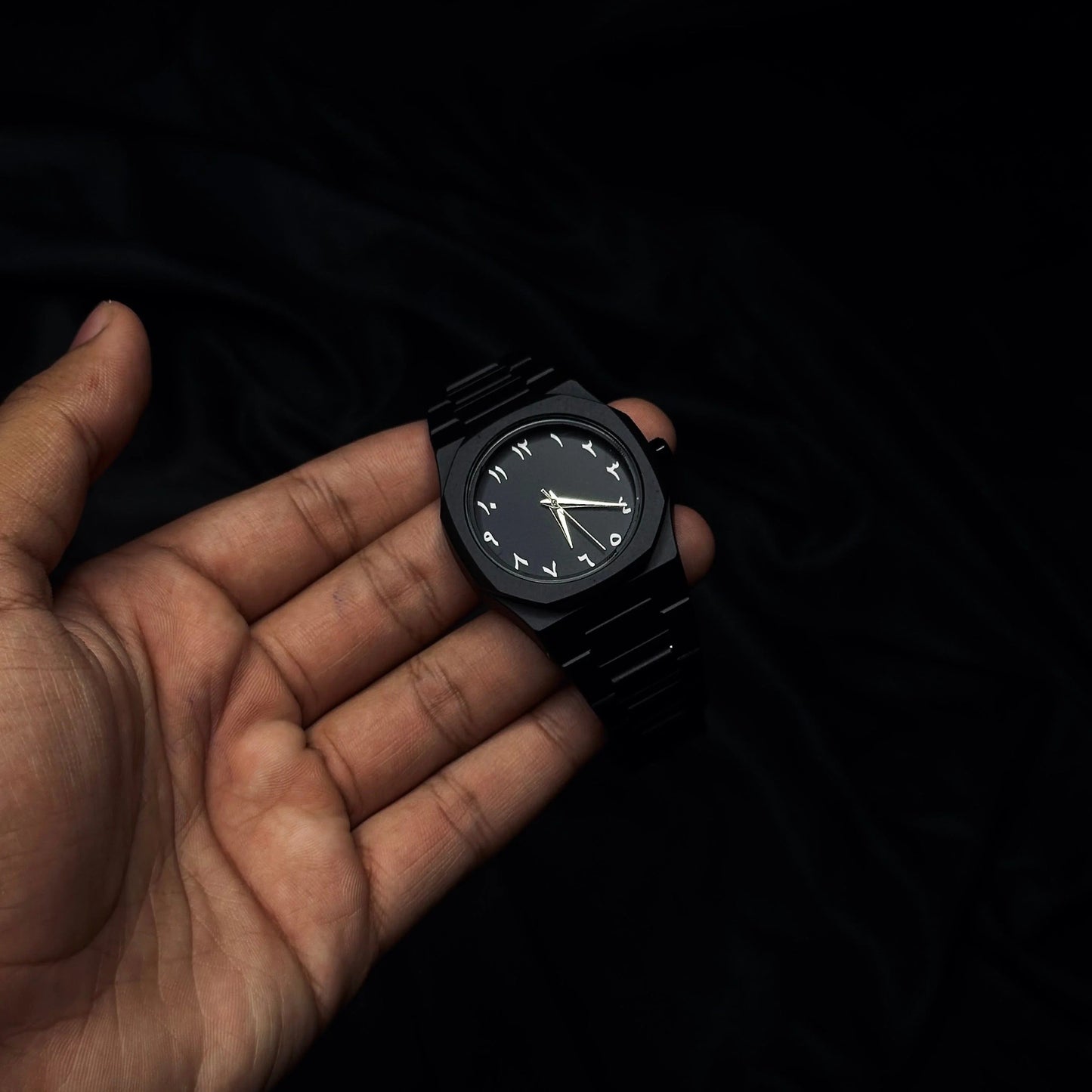 Arabic Aura Watch AA-001 — Black | Water-Resistant & Warranty Included