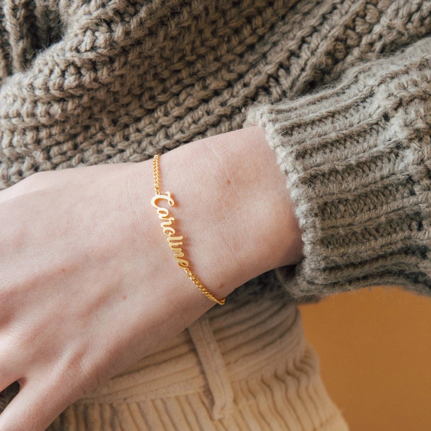 Gold Plated Customize Name Ladybirds Curb Bracelet