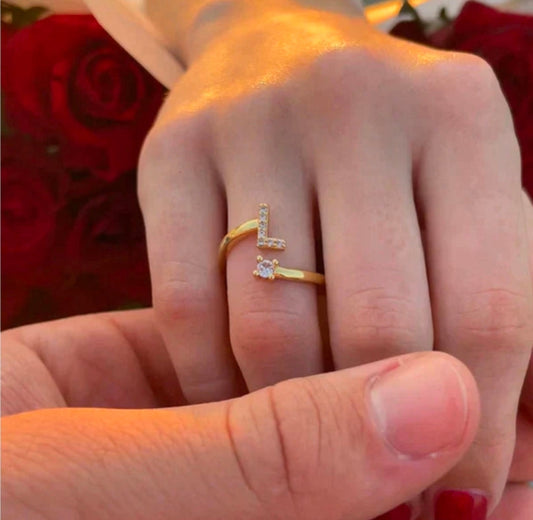 Initial Zirconic Alphabet Ring – Personalized Jewelry