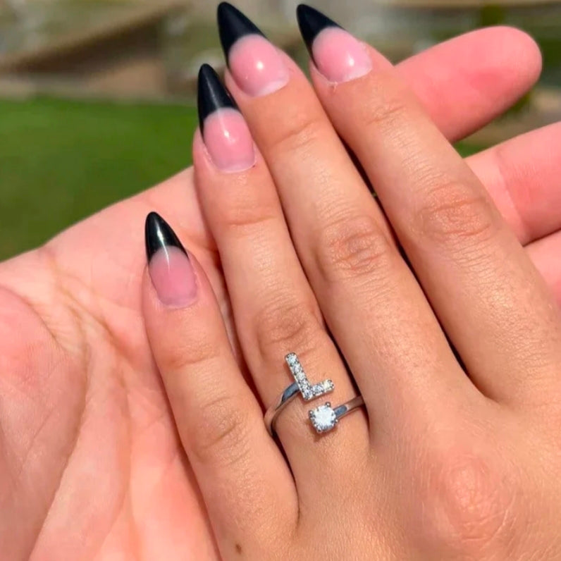 Initial Zirconic Alphabet Ring – Personalized Jewelry
